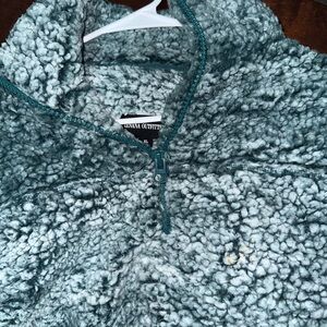 Urban Outfitters Teal Sherpa Pullover
